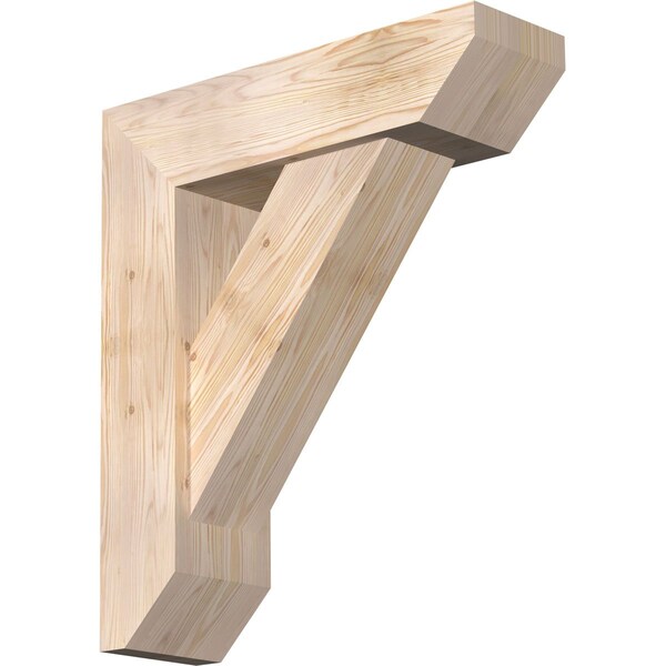 Ekena Millwork Traditional Slat Smooth Bracket w/ Offset Brace, Douglas Fir, 7 1/2"W x 26"D x 30"H BKT0806X26X30TRA06SDF - main